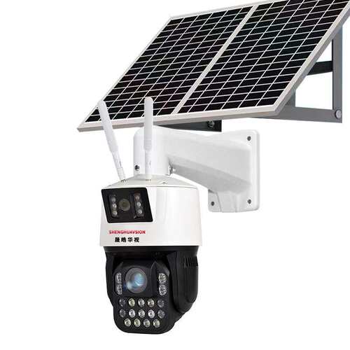 光学变焦太阳能户外4g5g摄像双镜头360度无网无电高清夜视监控器