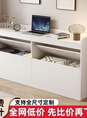 卧室床尾柜墙收纳柜边柜夹缝柜长窄条靠储物柜家82634用床头柜床