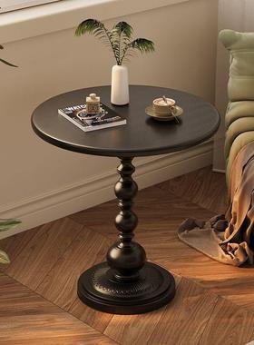 古客厅家头用小茶几边桌复古几铁艺床阳台小圆桌复床86176头角柜