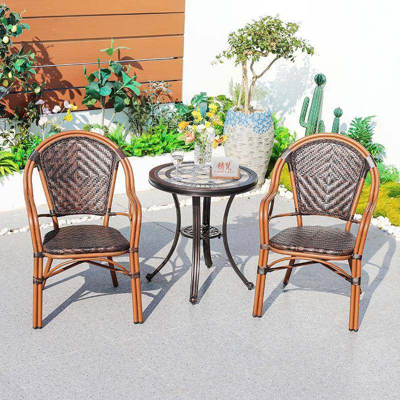 户外铝压铸院瓷砖砖桌藤椅室外庭铸瓷桌仿藤椅露AGB天外摆花园桌,电子元器件市场,其它元器件,淘宝优惠券,粉丝福利购,淘宝优惠卷