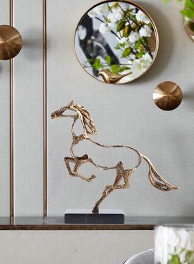 现代轻奢欧意镂空马骏摆YB-ML864件样板创间办公室客厅玄关大厅装