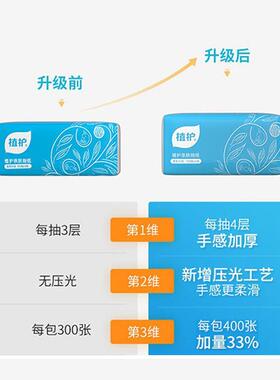 植护原携木抽纸27包100抽整54244装家用卫箱生纸餐巾便纸纸巾厂家