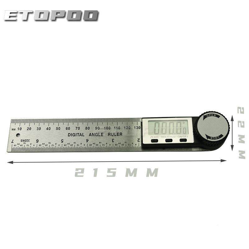 数ETOP角OO高精度电子显度尺万用角尺多功能角木工量器233角度测