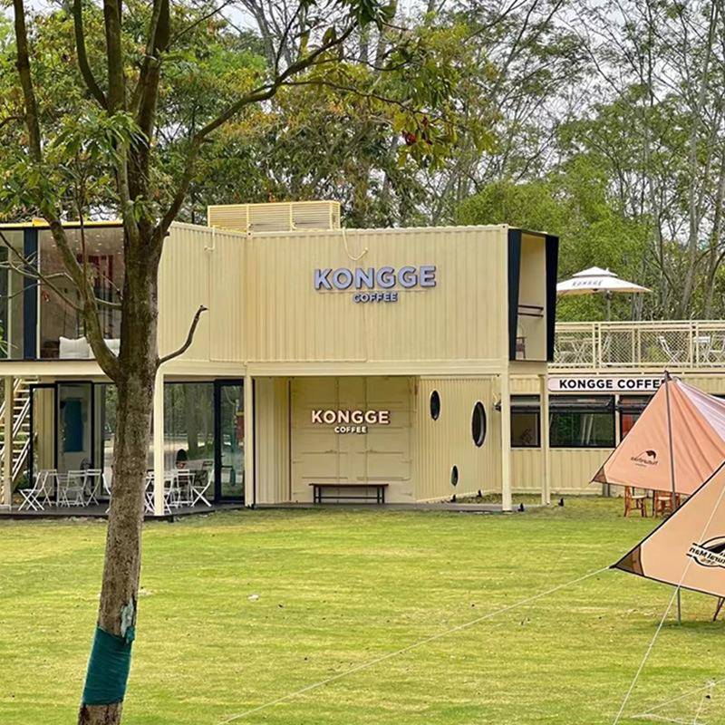 集装箱网红露营基地配野套用房景外区接待可移田动户营房集装箱屋