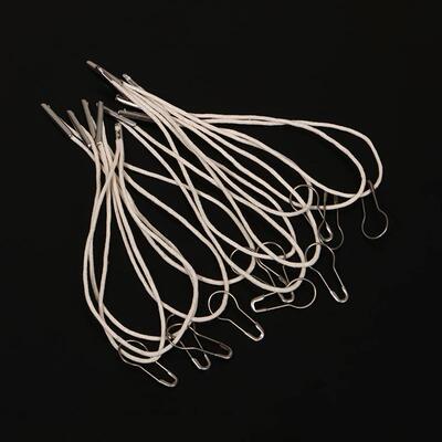 用简约白色SZS蜡线服装鞋帽箱包别吊粒固定挂绳件吊针牌穿插式配