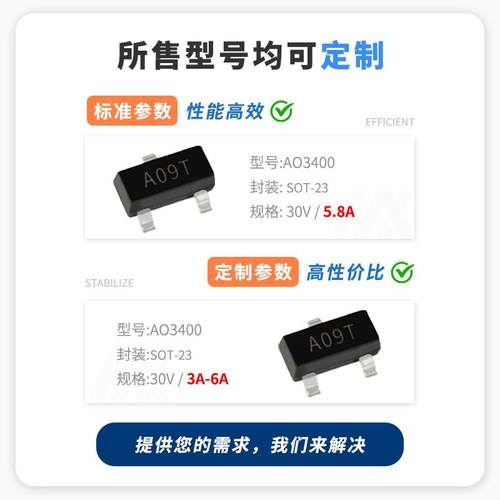 原厂0直销AO400丝印R0保N沟道3V/5.KGG8A锂电池护A09T场3效应SOT-