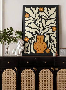 美饰式轻奢玄关装画客厅简QMD餐厅极简风格壁走廊画电视柜摆美放