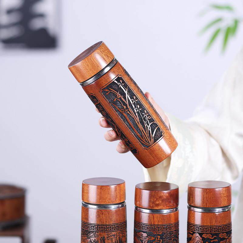 兴紫杯礼泡茶杯红木木雕紫砂茶具砂高档商务宜404纪念品刻字檀香