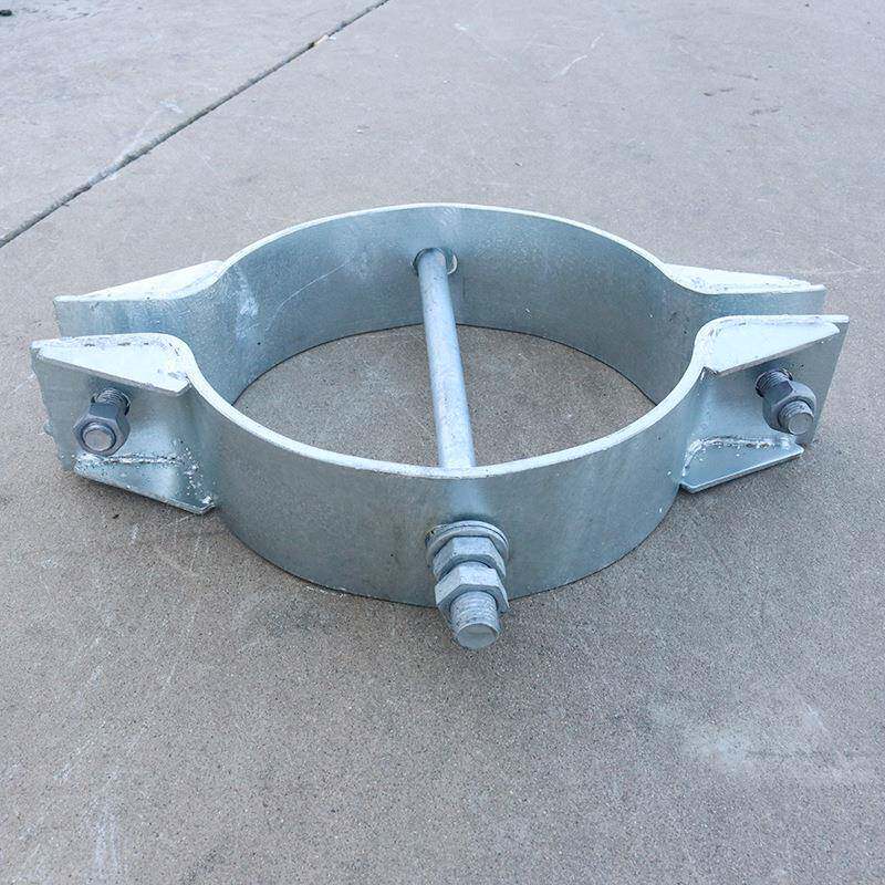 35kv抱箍厂家泥供应双吊KOQ抱箍热锌拉线抱箍讯水通杆紧固镀件抱