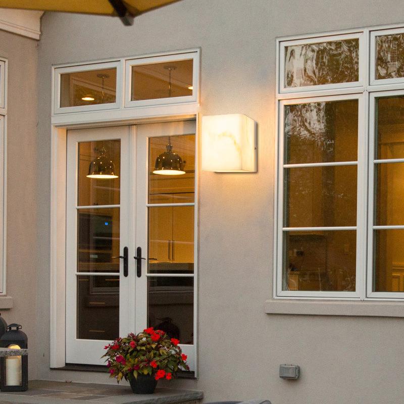 跨境户防水壁仿云人体感应室外别墅门前石装饰阳灯台外灯