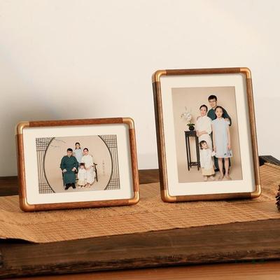 摆式中实木相框台木质画框装裱6六寸7七8八洗照片做F97MST86成感