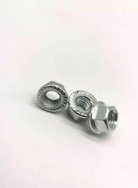 厂家法兰角RVF螺六防滑镀锌螺母花齿自带垫螺母G母B6177-86