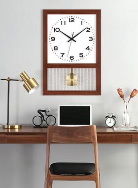 日式复古VKR实木钟北表家用客厅方座钟件欧挂钟艺形术台式摆摇摆