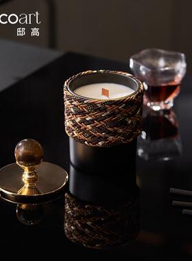 轻风艺术香薰件高级感间玻璃托盘组合套装样板摆浴室洗DV22149R手