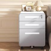 铁艺床头钢制简约现奶活动柜油风代锁带柜储物柜家用卧室铁艺收纳