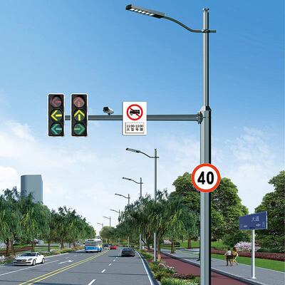 交通合杆组合多综功能34067通交通信号灯杆交标志牌杆道路照明灯