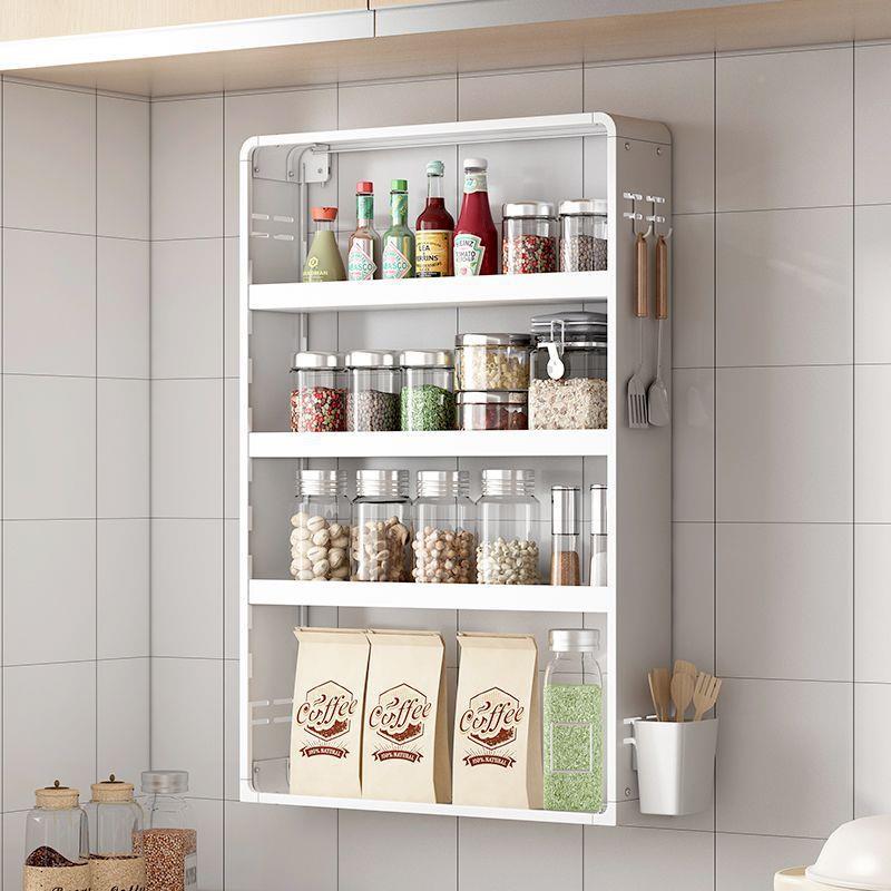 可厨房多功能置物架调架壁挂厂家直供式节打孔墙面料调调味料品罐