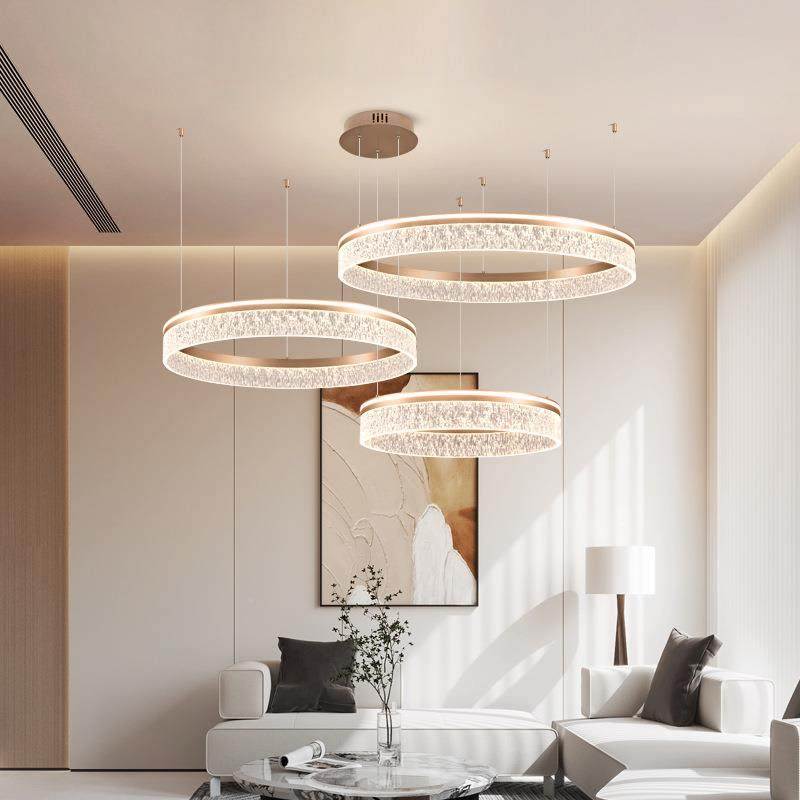 意式轻奢客厅吊灯厅510新款圆端形双圈高餐卧全光谱护眼室吊灯,家装灯饰光源,智能吊灯,淘宝优惠券,粉丝福利购,淘宝优惠卷