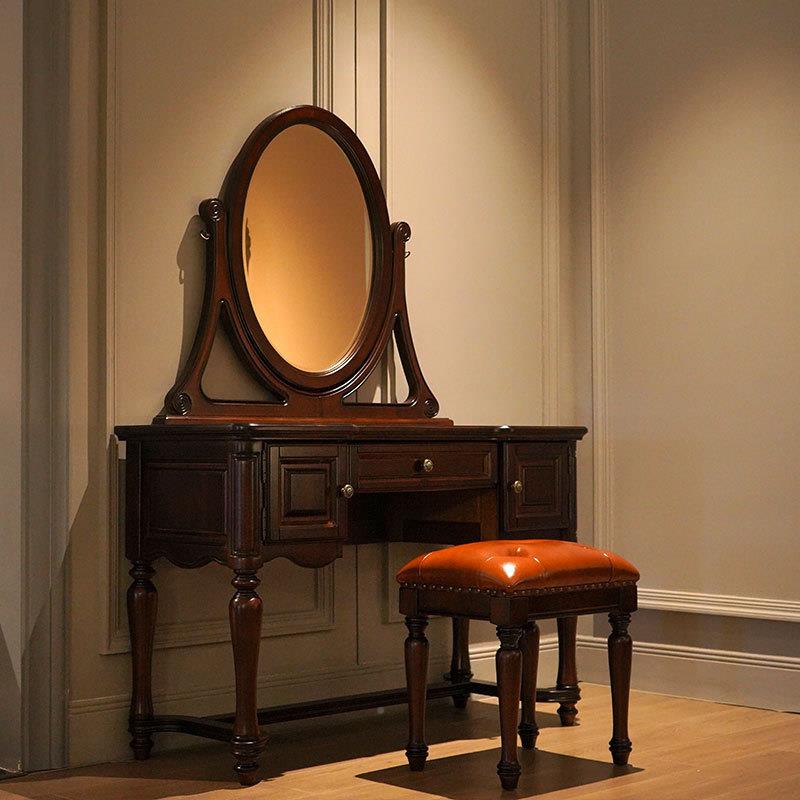 复古室美式乡村全简实木1.床8m现代约主卧GM6908-1双人大床中古风