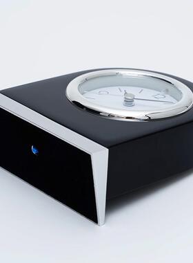 现钟C9035B货酒灯店客房床头钟实钟木创意带夜静音闹钢琴漆座