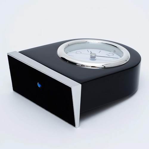 现钟C9035B货酒灯店客房床头钟实钟木创意带夜静音闹钢琴漆座