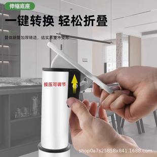 伸降缩桌腿吧台书脚圆形支撑独立柱橱柜脚可缩调无品牌/节桌升伸