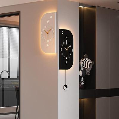 ?表拐角挂钟客厅2025新款网红转角代F$px}&aq双面时钟挂墙感钟壁