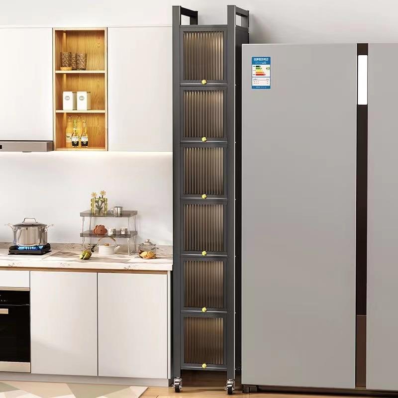 厨房置物窄架夹缝收纳落地多柜层冰JN-G夹缝箱缝隙带极窄窄缝储物