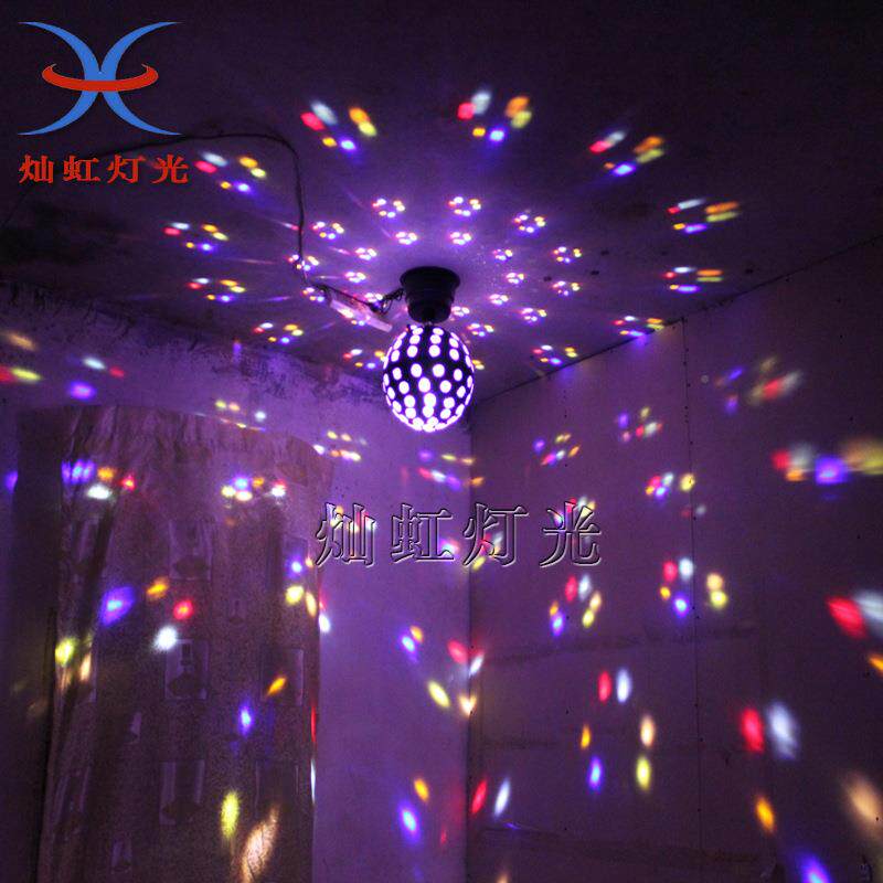 魔LE旋转声控七D彩灯水晶球舞台灯光闪灯KT光V包房灯健身CH-604房