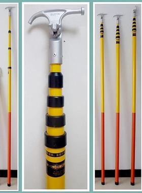 伸缩式压令克棒电拉闸杆1ECK0kv高压工绝缘杆玻璃高钢操作杆