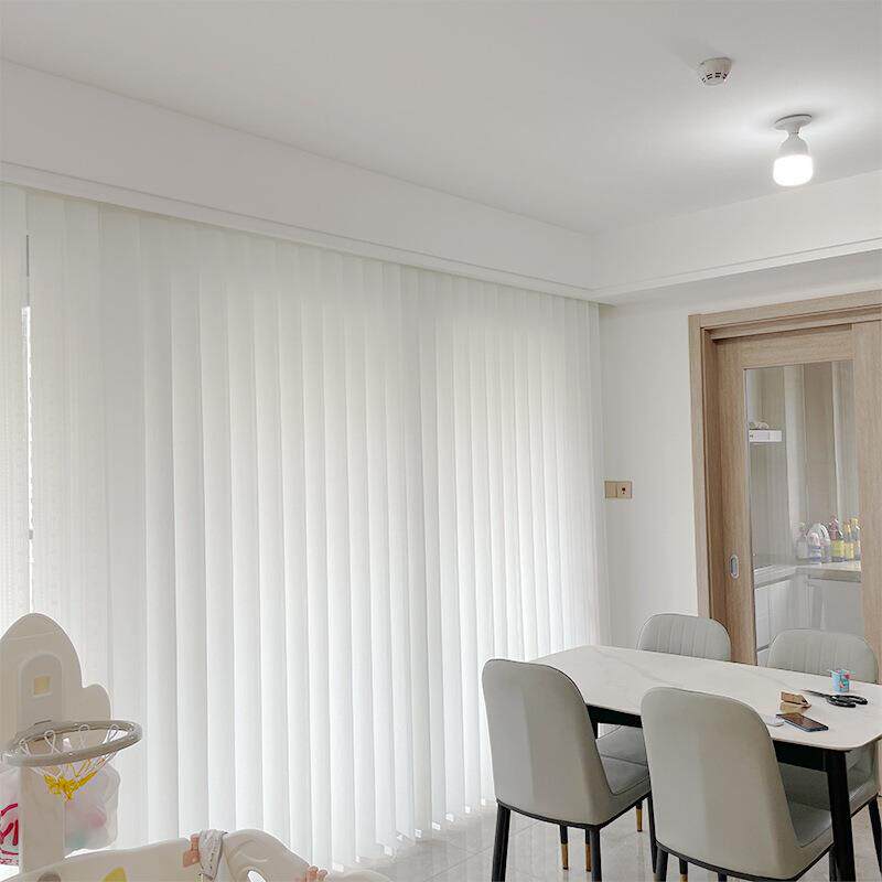 梦幻垂直帘百叶帘阳台落地窗客厅大隔断电动遮光窗帘纯色竖百叶帘