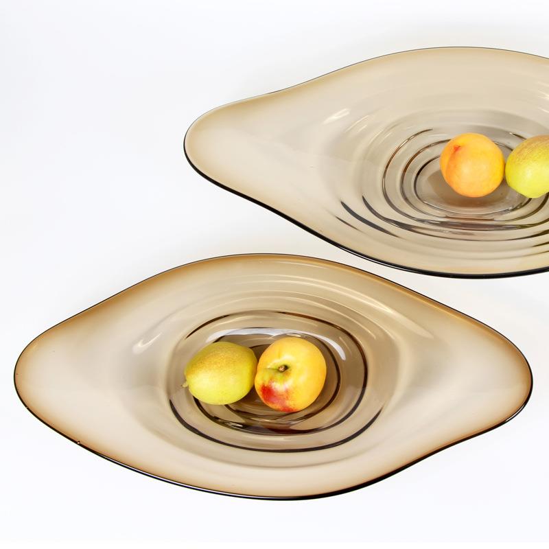 式简约玻璃果盘时桌面摆软件家居样66281板间尚美装装饰品厂家