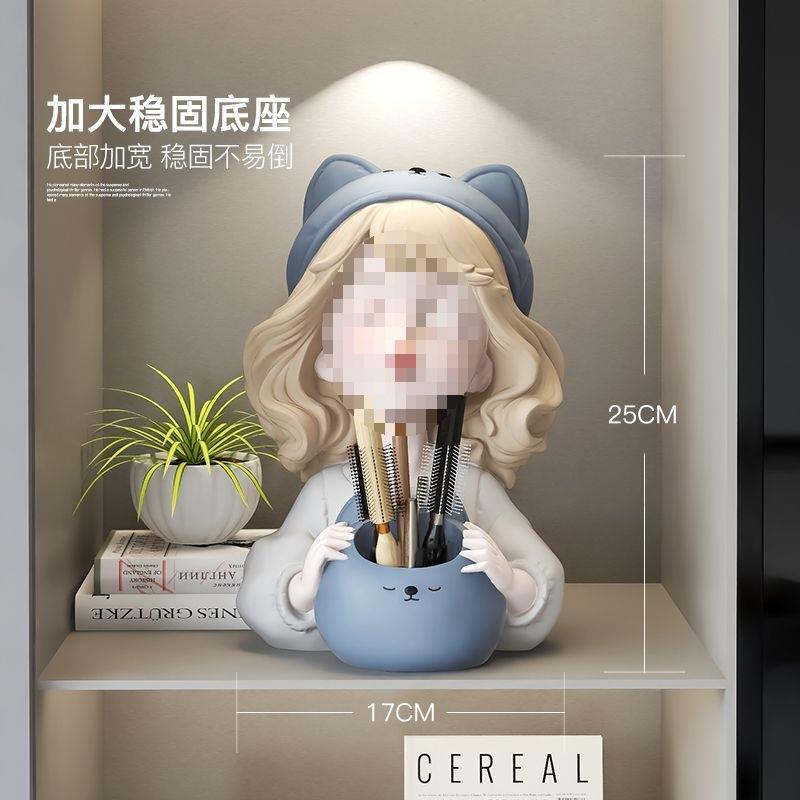 T5K棕榈树女孩钥匙收纳摆件家居装饰品玄关电视柜酒柜卧室桌面化