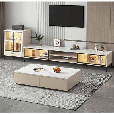 岩板电视客柜茶几组合家用厅型现代简约落地电视柜地台户储小9693