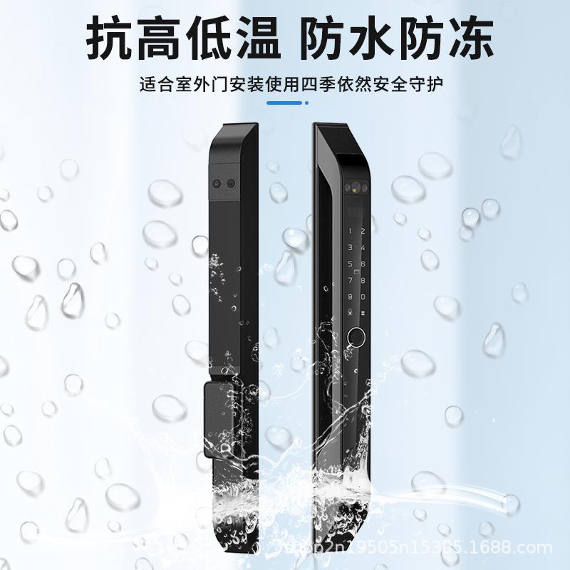 断桥铝全锁自指纹锁密码玻门推拉门平移门庭院璃户B59F外防水智能