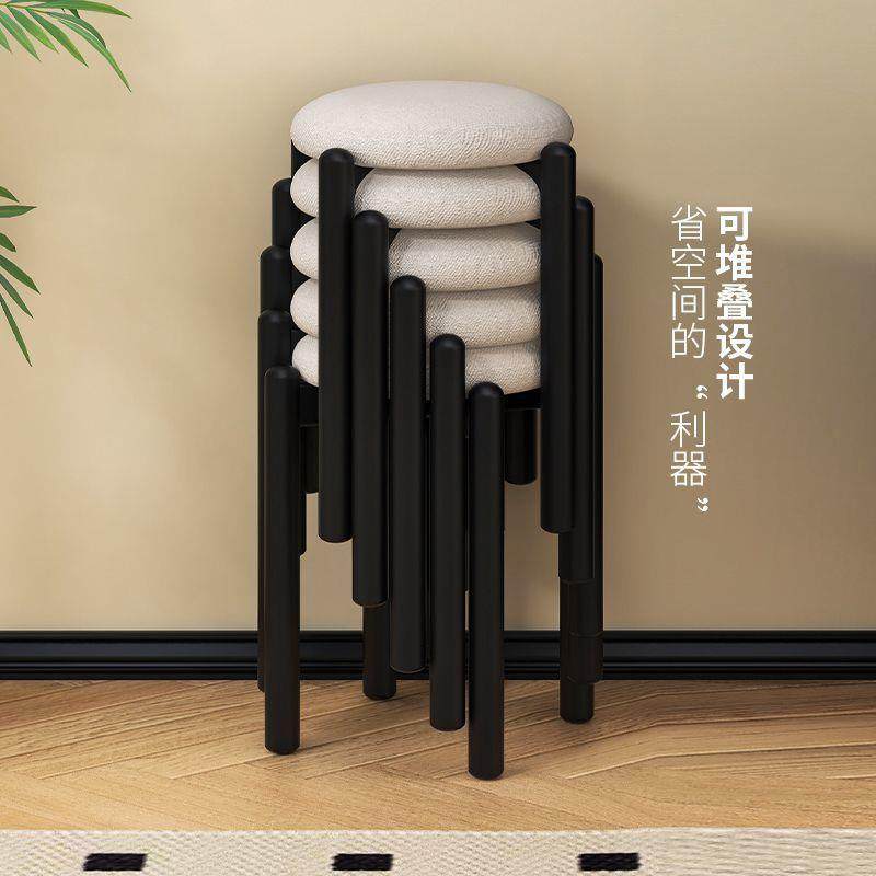 实木化妆软橡胶木矮凳圆板凳家凳用餐凳梳妆凳EZN高凳客包厅可叠