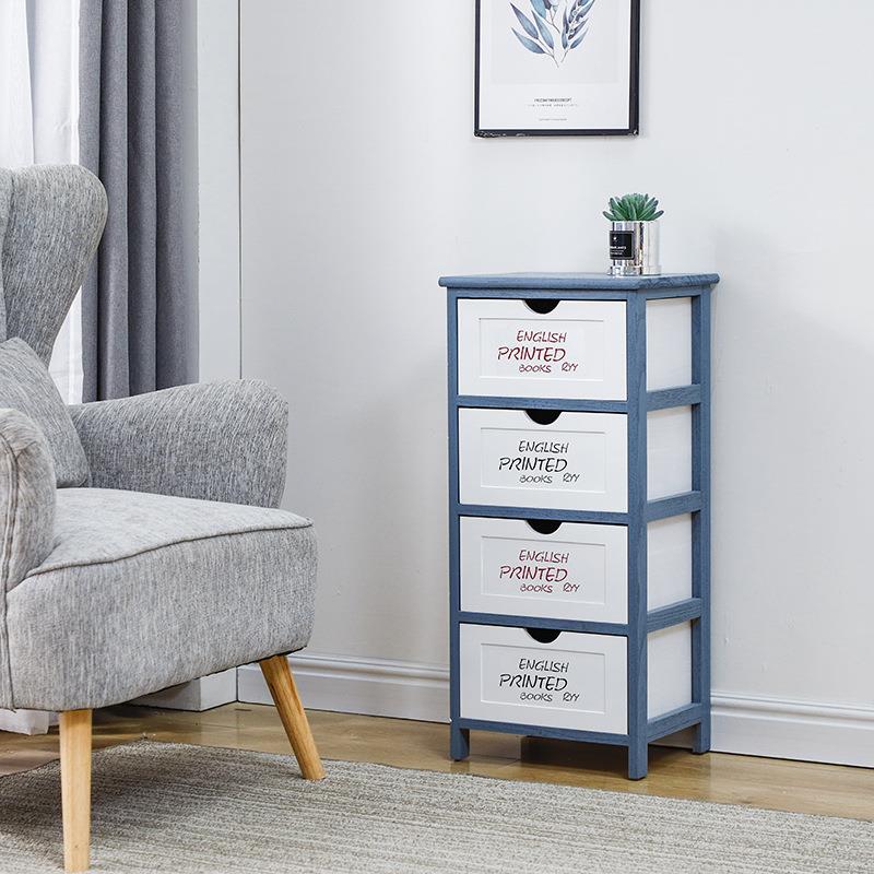 简约收纳柜现代床头纳柜卧室储物柜厅夹木缝实做客旧收柜简易抽屉