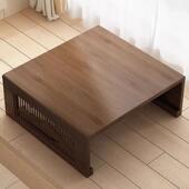 竹制榻榻米茶几飘窗桌中桌国学TOD桌简阳台小茶几日式 矮折叠式 炕