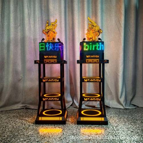 酒吧发光层高档KYI果盘具器屏皿LED发光幕编程果盘酒架龙头三小吃