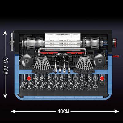 10032复古打字机百创拼意系列型小颗粒变儿童模装插积木LDK玩具