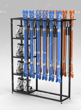 滑板滑雪板多层26846长板置物收纳架陈列架货展示架架摆架放双架