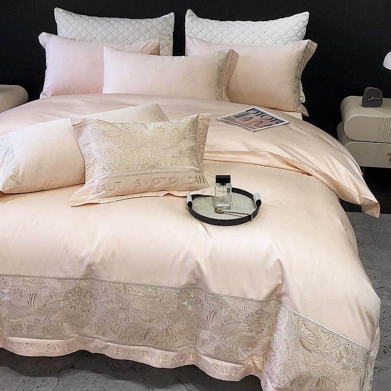 A轻奢100支长绒棉四件南套纯棉全棉床单LDA床笠被类套通家纺上用