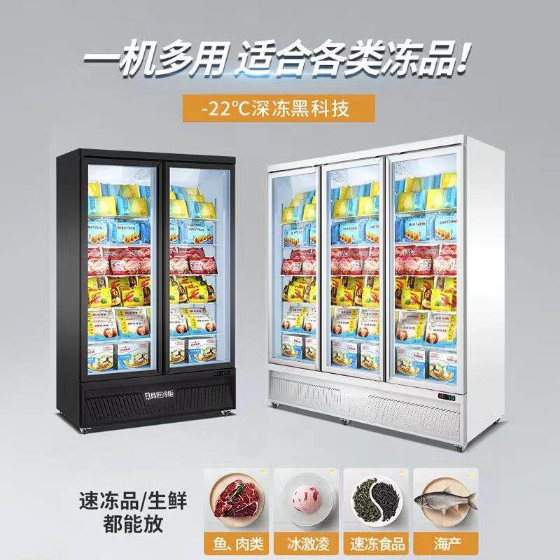 冷冻展莲示柜商用速冻柜门急冻肉类式榴三MDV立冰箱双门展示低温