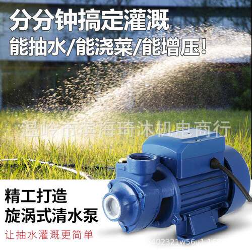 QB60QB70QB80自吸清水泵离心漩涡清水泵12V220V110V太阳能自吸泵
