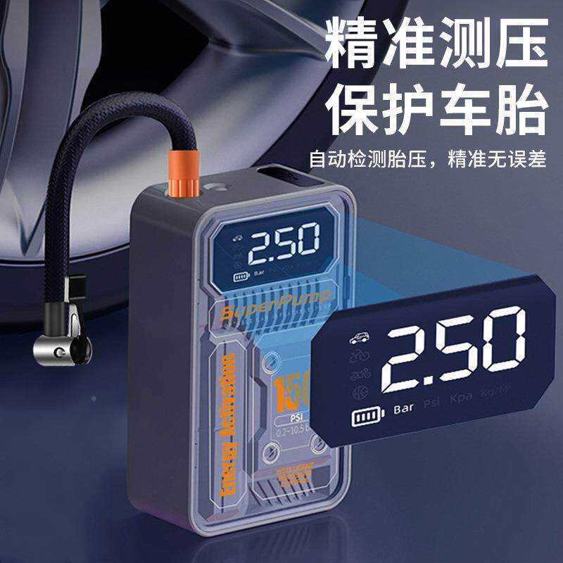 新款多功能IED车载充铝气泵泵无线智能汽车捷打气便式合金22缸充