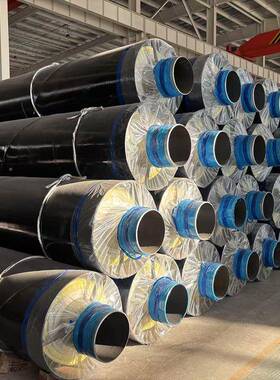 热力管网工程钢套钢蒸温汽直PEL温埋保管地埋保架温管预制空保管