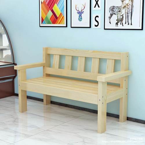 复古实木长椅子做旧阳休室靠背双人长条沙闲发台椅外公园SGO防腐