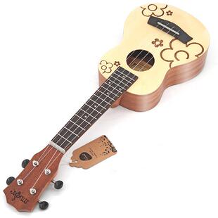 21寸尤克里里U四kulele乌克丽威丽云小杉花朵款夏夷弦TQI琴小吉他