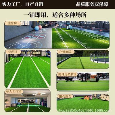 工厂直销家庭身私28375健教区隔音垫子防健身房仿真草坪复合滑橡