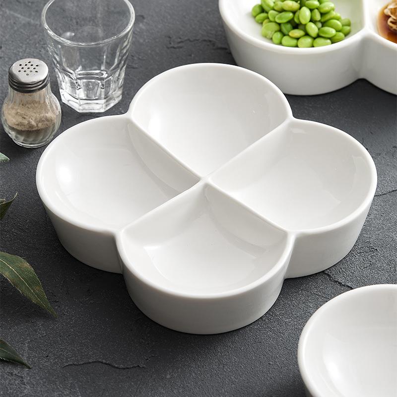 碟造酒店创意小BBV创意菜子商用冷凉菜盘陶器瓷三格组合拼盘餐具